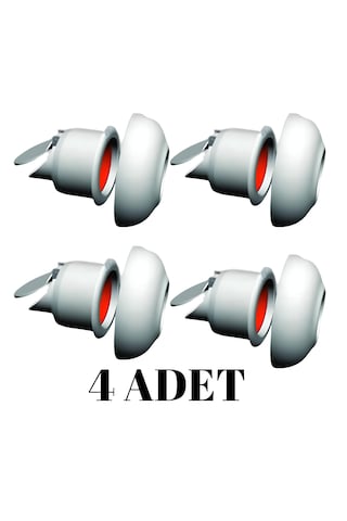 4 Adet Koku Yok Çekvalfli Adaptör Lavabo Gideri Koku Önleyici