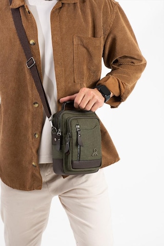 Kanvas Kumaş Erkek Postacı Çanta Omuz Çantası 20 12 Cm Çapraz Askılı Omuz Çantası Mega Çanta Haki