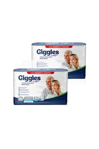 Giggles Yetişkin Bel Bantlı Hasta Bezi Extralarge 60 Adet XL