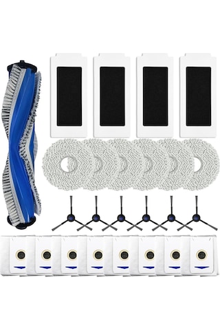 Xurunkeji Ecovacs Deebot T30 Pro Omnı / T30 Max / T30 / Ddx14 Elektrikli Süpürge Yedek Parçaları Ana Yan Fırça Hepa Filtre Paspas Bezi