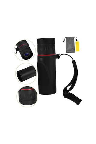Hymark 100x25 Zoomlu Yüksek Çözünürlüklü Tek Gözlü Monoküler Dürbün Siyah