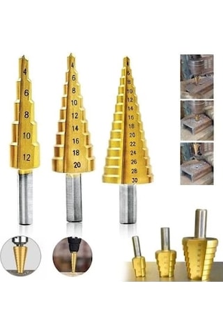 Kademeli Matkap Ucu Sac Delme Panç Seti Renk