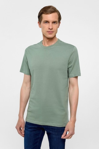 Su Yeşili Regular Düz Bisiklet Yaka Tişört-38580 Su Yeşili