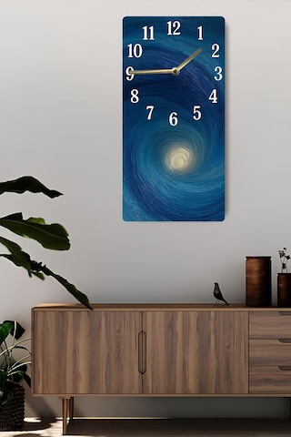 Uv Baskı Mdf Tablo Saat 30x60 Cm Dekoratif Tasarım Usd247 Ahşap Saat Usd247