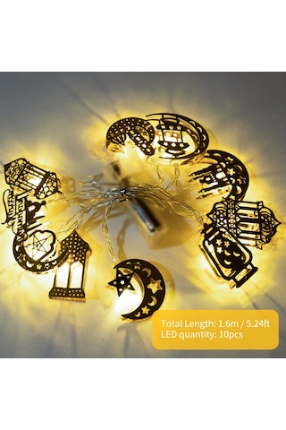 Xindoker Ramazan Işıkları - Pencere Ve Duvarlar İçin 5.24ft Sıcak Beyaz Led Dekor