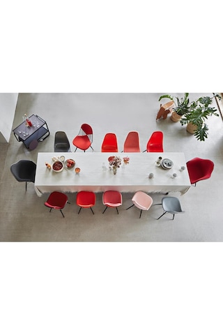 Eames Plastik Koltuk Re Daw, Vitra, Charles & Ray Eames, Geri Dönüştürülmüş Malzeme Kırmızı