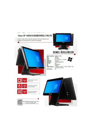 Tıwox Tp 4950d İ5 5 Nesil 8gb Ram 128 Ssd 18,5'' 13,2'' Müşteri E