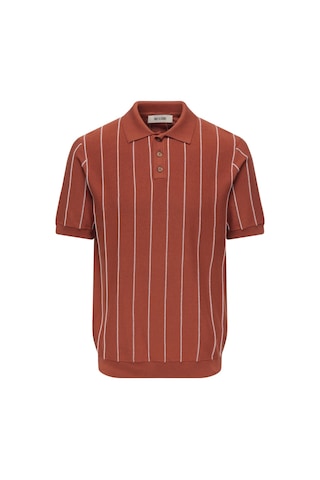 Only & Sons Erkek Çizgili Gömlek Yaka Turuncu T-shirt - 22037080 Turuncu