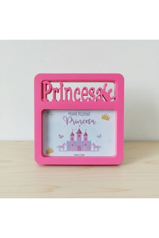 Çocuklara Özel Prens & Prenses Fotoğraf Çerçevesi Pembe Prenses & Mavi Prens Tasarımlı 10x15 Cm Çocuk Çerçevesi Pembe