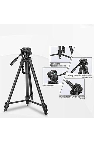 Np-8830 155 Cm Bluetooth Kumandalı Profesyonel Telefon Kamera Tutucu Çantalı Tripod Diğer
