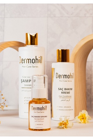 Dermohill Şampuan 400 ML + Saç Kremi 200 ML + Saç Bakım Serumu 60 ML