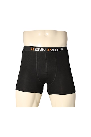 Kenn Paul Erkek Siyah Premium Modal Boxer Yumuşak Kumaş Modern Boxer Siyah