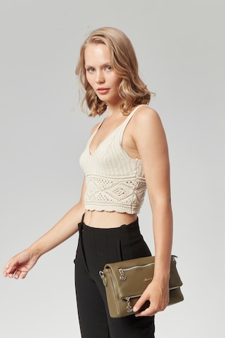 Morpelikan Kadın Dört Bölmeli Clutch Çarpraz Omuz Çantası
