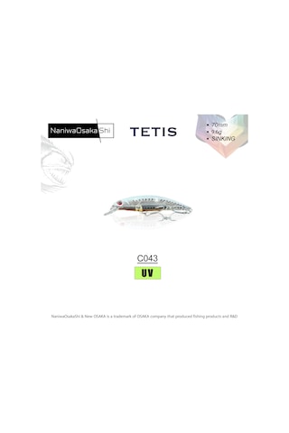 Nanıwaosakashı Tetıs 70mm 9.6g Sınkıng Maket Balık