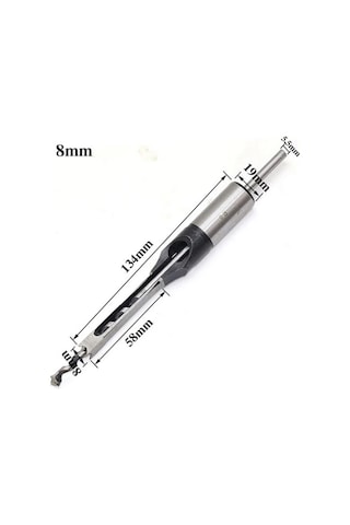 Kare Delik Matkap Uç Ağaç İşleme Zıvana Keski Seti 8mm 38 Elecall