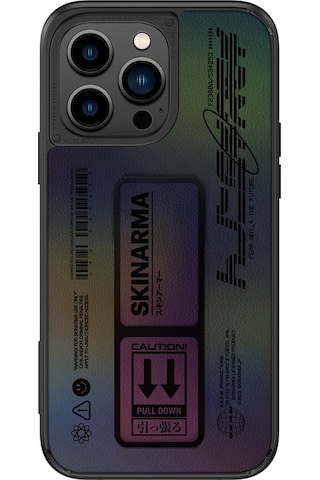 Apple Uyumlu iPhone 14 Pro Max Kılıf Skinarma Standlı Deri Görünümlü Kira Kobai Kapak