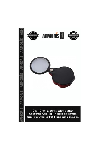 Özel Üretim Optik Alet Şeffaf Gösterge Cep Tipi 5x 50mm Mini Büyüteç Xx1051 Kaplama-xx1051