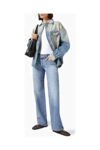 Banana Cici Denim Gömlek Ceket - Mavi - Relaxed Silüet, Klasik Yaka, Uzun Kol, Gradient Yıkama