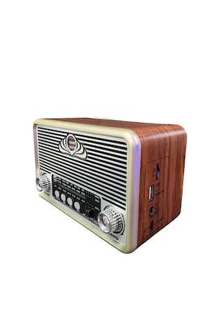 Nns NS-6675 USB - TF Kart - FM Retro Fenerli Bluetooth Hoparlör Portatif Radyo