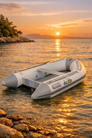 Fishika 240cm Beyaz Alüminyum Tabanlı Omurgalı Şişme Bot