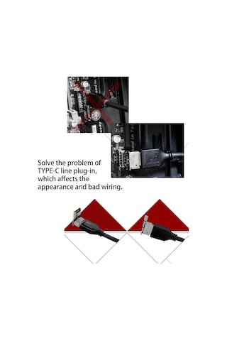 Xiyyadms Type-e Arayüzlü 90 Derece Dirsek, Usb 3.1 10gbps Hızlı Veri Transferi, Bilgisayar Ana Kartı Usb-c Bağlantı Sorunu Çözücü Ph74-b/ph74-a Seçenekli