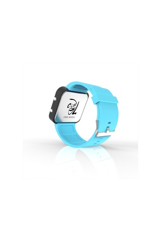 Cool Watch Saat - Siyah Led Kasa - Turkuaz Kayış Unisex Pembe