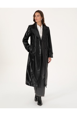 Pierre Cardin Kadın Siyah Trençkot 50295956-vr046 Siyah