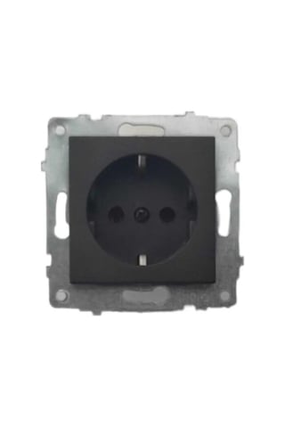 Ovivo Quantum Manyetik Gri Topraklı Priz Çerçeve