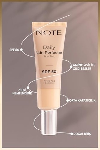 Tr Cosmetics Daily Skin Perfector Skin Tint 140 Spf 50 Ton Eşitleyici Doğal Bitişli Renkli Nemlendirici 3 Paketi