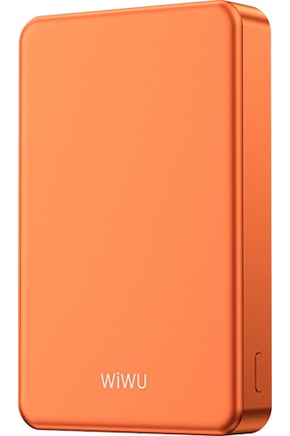 Wiwu P15-1 Led Işık Göstergeli Ultra İnce Pd 20w Kablosuz Powerbank 10000mah 15w Turuncu