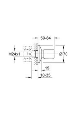 Grohe Baucosmopolitan Stopvalf - 19917gl0 Krom