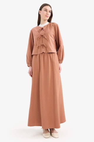 DeFacto A Kesim Keten Karışımlı Maxi Tesettür Etek E5371AX25SPBN566