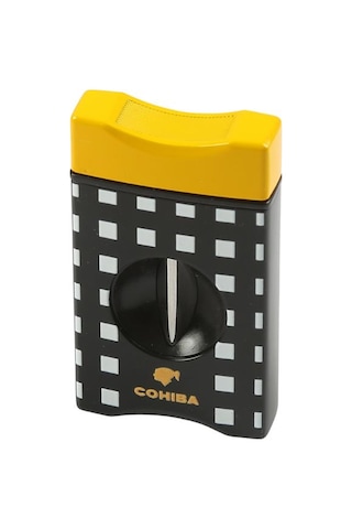 Sarı-siyah Beyaz Desenli V Puro Makası Kesici