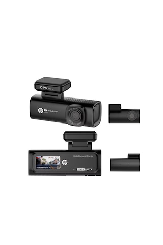 Hp F499x 4k Wdr, Araçiçi Ön + Arka Kamera, 1.5 Inch Renkli Lcd Ekran, Gps Li, Wi-fi Destekli