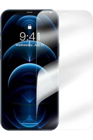 Baseus Apple Uyumlu   iPhone 12 Pro Max 6.7 0.3Mm Hd Anti-Drop Tempered Kırılma Şeffaf