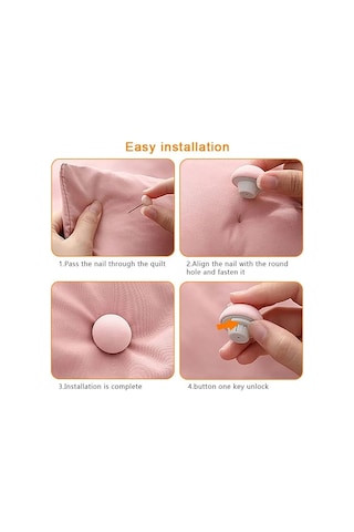 20 Adet Pembe Yorgan Kılıfı Ve Çarşaf Tutucu Sabitleyici