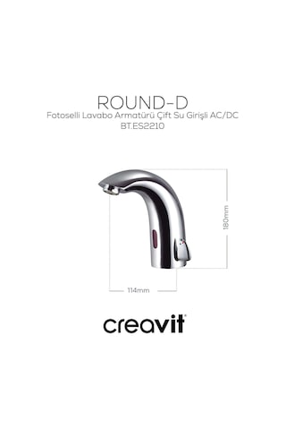 Creavit Fotoselli Lavabo Armatürü Çift Su Girişli Ac/dc Bt.es2210