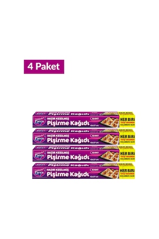 Hazır Kesilmiş Pişirme Kağıdı 10 Lu 42 X 37 Cm 4 Paket