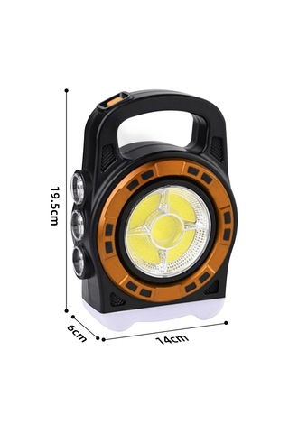 Ccgloball Küçük Güneş Enerjili Taşınabilir Usb Şarjlı Fener Siyah