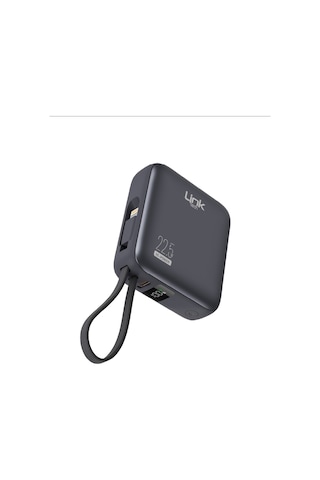 Linktech Pd22 Premium 10000 Mah 22.5w Hızlı Dahili Kablolu Powerbank Füme
