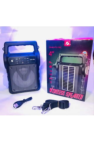 Kts-1706 Taşınabilir Güneş Enerjili Fenerli Bluetooth Hoparlör 5365