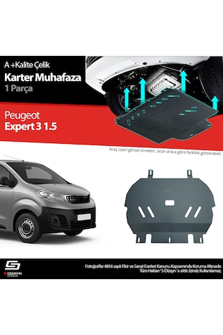 S-dizayn Peugeot Expert 1.5 Çelik Karter Muhafaza Koruma 2016 Üzeri A+ Kalite