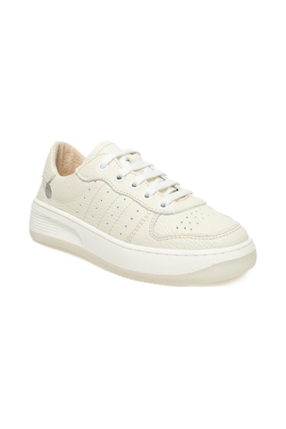 Mammamia D25ya-435 Kadın Deri Sneaker Ayakkabı Bej Flotur