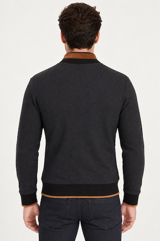 9021 Dewberry Erkek Sweatshırt-balıksırtı Antrasit-2