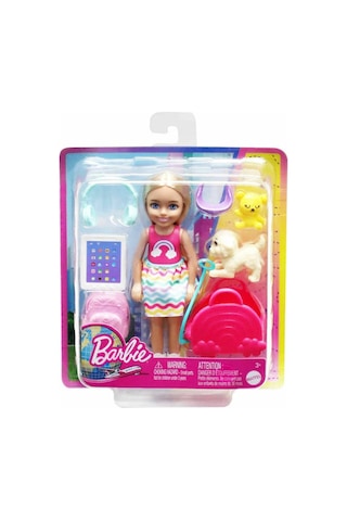 Barbie Seyahatte Chelsea Bebek ve Aksesuarları HJY17