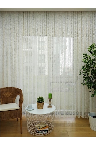 Evdepo Home Kullanıma Hazır Örme Tül Perde (542197438)