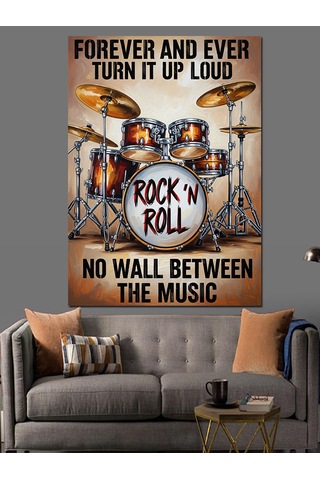 Ahşap Tablo Sonsuza Kadar Rock Roll