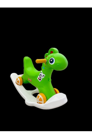 Sallanan Yeşil Dinazor Sallanan Ve Tekerlekli Dino