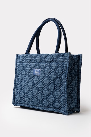 İcone Bag Kapitone Desenli Denim Kadın Çanta, Kot Kadın Çanta, El, Kol Ve Omuz Kadın Çantası Yıkamalı Kot Kot Lacivert