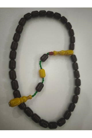 Zeyzun Usta İmzalı Sıkma Kehribar Tespih 9x13 Mm Kapsül Kesim 15412568
